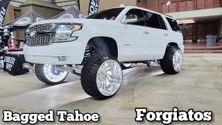 2015 Tahoe on Forgiatos and Bagged liftedtrucks Forgiatos [upl. by Alusru]