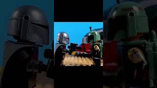 The Mandalorian vs Boba Fett lego starwars legostarwars stopmotion themandalorian brickfilm [upl. by Negaem]