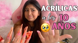 UÑAS ACRILICAS para NIÑAS😱💅🏻SE LAS HICE a MI HIJA😅Me ESTRESÉ🤯priscilafigueroa [upl. by Whorton]