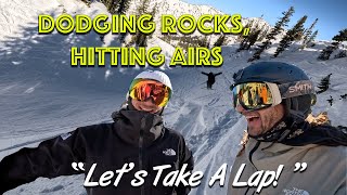 Dodging rocks hitting airs quotLets Take A Lapquot John Collinson skiing powder POV ski [upl. by Kean]