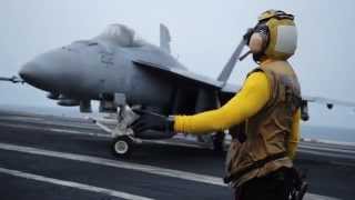 USS Carl Vinson Conducts strikes against ISIL [upl. by Andi]