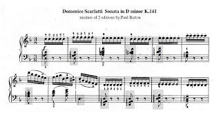 Scarlatti Sonata in D minor K141 with FREE SHEET MUSIC [upl. by Enuahs]