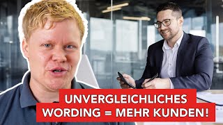 Unvergleichliches Wording  nicht mehr vergleichbar sein im Marketing [upl. by Nessah191]