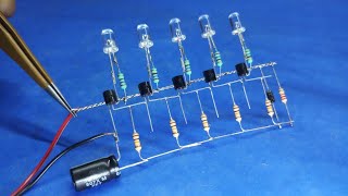 New Simple electronic circuit bc547 transistor led chaser circuit [upl. by Htebazile152]