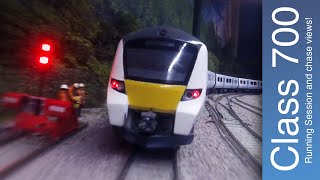 Sevenoaks OO  Class 700 running session and chase camera views [upl. by Regazzi981]