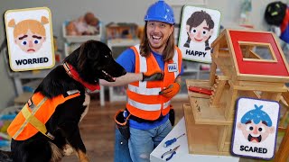 Handyman Hal learns about Feelings  Therapy Dog for Kids  Tools for Toddlers [upl. by Sew]