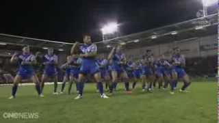 Kiwis v Samoa haka faceoff [upl. by Eilyak]