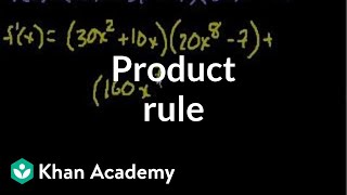 Product rule  Taking derivatives  Differential Calculus  Khan Academy [upl. by Persson]