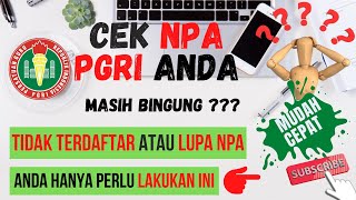 cara cek npa kartu anggota pgri di anggotapgriorid [upl. by Nnahteb]