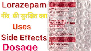 Ativan tablet l Ativan 2 mg tablet l Lorazepam l Lorazepam tablet uses Side effects dosage [upl. by Sirromad]