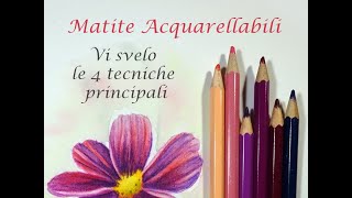 Video Tutorial Matitecolorateacquerellabili  4 tecniche per principianti [upl. by Tierza470]