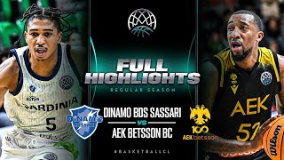 Dinamo Banco di Sardegna Sassari v AEK BETSSON BC  Full Game Highlights  BasketballCL 202324 [upl. by Tur]