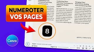 Méthode 2024 Comment numéroter vos Pages sur Canva  Paginer vos Ebooks sur Canva [upl. by Ahsirtak]