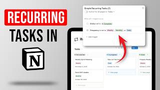 The Easiest New Way To Create Recurring Tasks in Notion [upl. by Adnovoj]