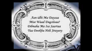 Aan Damaq Jaceyl Lyrics Axmed Mooge Libaan [upl. by Elletnahs746]