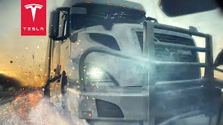 TESLA CRUSHED BY LYING SEMI TRUCK DRIVER [upl. by Burt936]