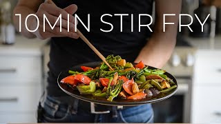 FAST Vegetable Stir Fry  EASY Chinese Veggies Recipe [upl. by Ahsinet]