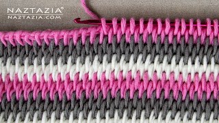 Tunisian Crochet NO CURL Full Stitch Pattern  Tips and Tricks to Prevent Curling Tutorial [upl. by Gennifer]