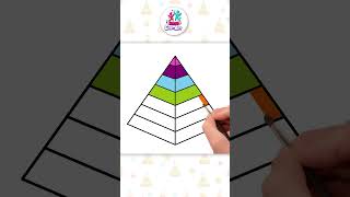 Learn How To Draw A Pyramid  Step By Step  howtodraw drawingforkids easydrawing drawing [upl. by Ivon631]