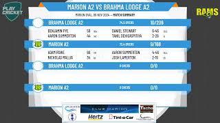 Marion A2 v Brahma Lodge A2 [upl. by Edmead]