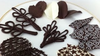 how to make chocolate garnishes decorations tutorial PART 2 how to cook that ann reardon [upl. by Ahsiuqat191]