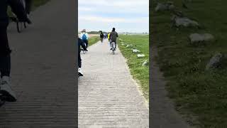 Cycling Tour Terschelling Island Netherland travel natherland netherlandsfromabove cyclingtrip [upl. by Ynafets]