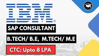 SAP consultant  IBM Hiring  Freshers Recruitment [upl. by Jaal]