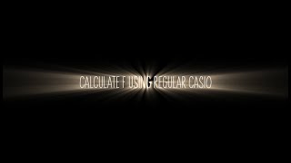 Calculate F using CASIO Anova one way [upl. by Ennaeel]