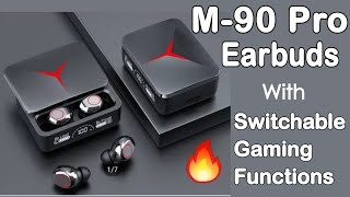 M90 Pro Earbuds Unboxing Are They Good For Gaming [upl. by Nilram]