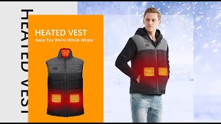 Electric Heated Vest USB Charging Warm Heated Jackets For Men and Women [upl. by Nye715]