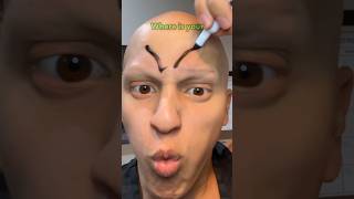 MY EYEBROWS RETURN🥰😱 comedy funny lol alopecia [upl. by Gimble]