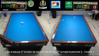 Campeonato de liga andaluza 2ª división de billar a tres bandas [upl. by Jemima863]