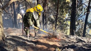 Colombian rescue workers contain forest fires near capital of Bogota [upl. by Eiruam]