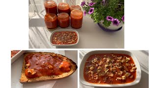 Domatesli Biberli Sos🍅🌶Kahvaltıda makarna ve pizza sosu olarak harika✨ [upl. by Itagaki]