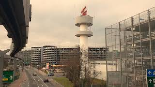 Skytrain Düsseldorf  Fahrt vom Flughafenbahnhof zum Flughafen Düsseldorf [upl. by Enidan682]