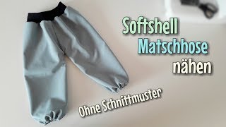 Softshell Regenhose  Nähen OHNE Schnittmuster  Anfänger  Nähtinchen [upl. by Ambie654]