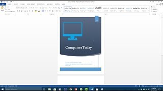 How to create a book cover page in ms word  Computers today [upl. by Aerdnaed]