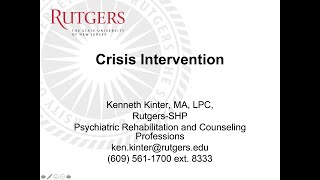 Introduction to Crisis Intervention [upl. by Inerney663]