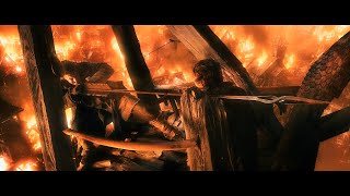 The Hobbit The Battle of the Five Armies 2014 quotDeath of Dragon Smaugquot  4K 2160p Clip [upl. by Veronike77]