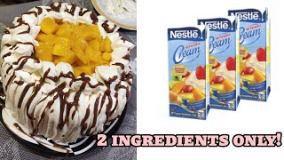 EASY FROSTING USING NESTLE CREAM  step by step guide  I can cook 🍽️ [upl. by Annaeirb695]