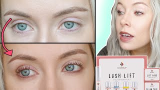 AT HOME LASH LIFT USING ICONSIGN KIT  REVIEW amp DEMO  CRAZY RESULTS  WOW  ELLIE KING [upl. by Lyontine]