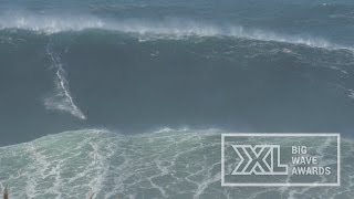 Kealii Mamala at Nazaré  2015 Billabong Ride of the Year Entry  XXL Big Wave Awards [upl. by Jaddo157]