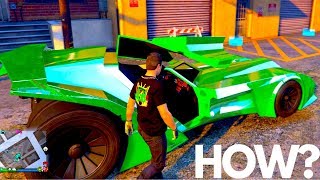 GTA 5 Batmobile Mod Vigilante Crazy Color Chrome Green [upl. by Eilra160]