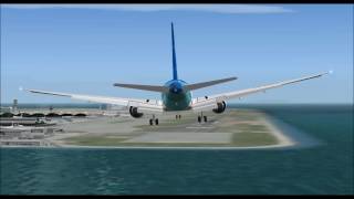 BOEING 777 300ER GARUDA INDONESIA AIRLINES LANDING AT HONG KONG INTL AIRPORT FS9 HD [upl. by Enilegnave]