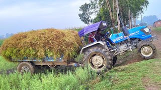 Sonalika Sikandar Tractor Over Loading  Tractor Stuck in Mud [upl. by Aenitsirhc]