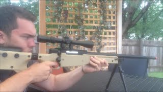 Airsplat Airsoft Shooting Test Well MB08 Spring Sniper Rifle L96 [upl. by Adnovahs]