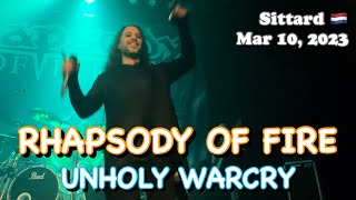 Rhapsody of Fire  Unholy Warcry Poppodium Volt Sittard NL 🇳🇱 March 10 2023 LIVE HDR 4K [upl. by Monte]