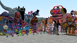 ALL POPPY PLAYTIME CHAPTER 31 CHARACTERS VS ALL FNAF 110 ANIMATRONICS In Garrys Mod [upl. by Donelson]