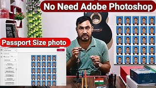 No Need Adobe PhotoshopHow to make Passport size photo Instantly in your Mobile or Laptop 2024 [upl. by Yalc29]