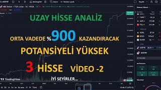 ORTA VADEDE YUZDE 900 YÜKSEK KAZANÇ SAGLAYACAK 3 HİSSE SENETLERİ VİDEO 2 20012024 [upl. by Noryahs403]